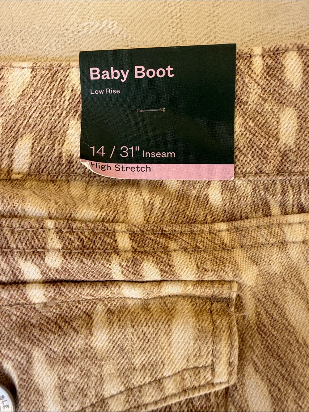 wild fable Deer Print Brown & Cream Spotted Flare Jeans - Picture 10 of 10